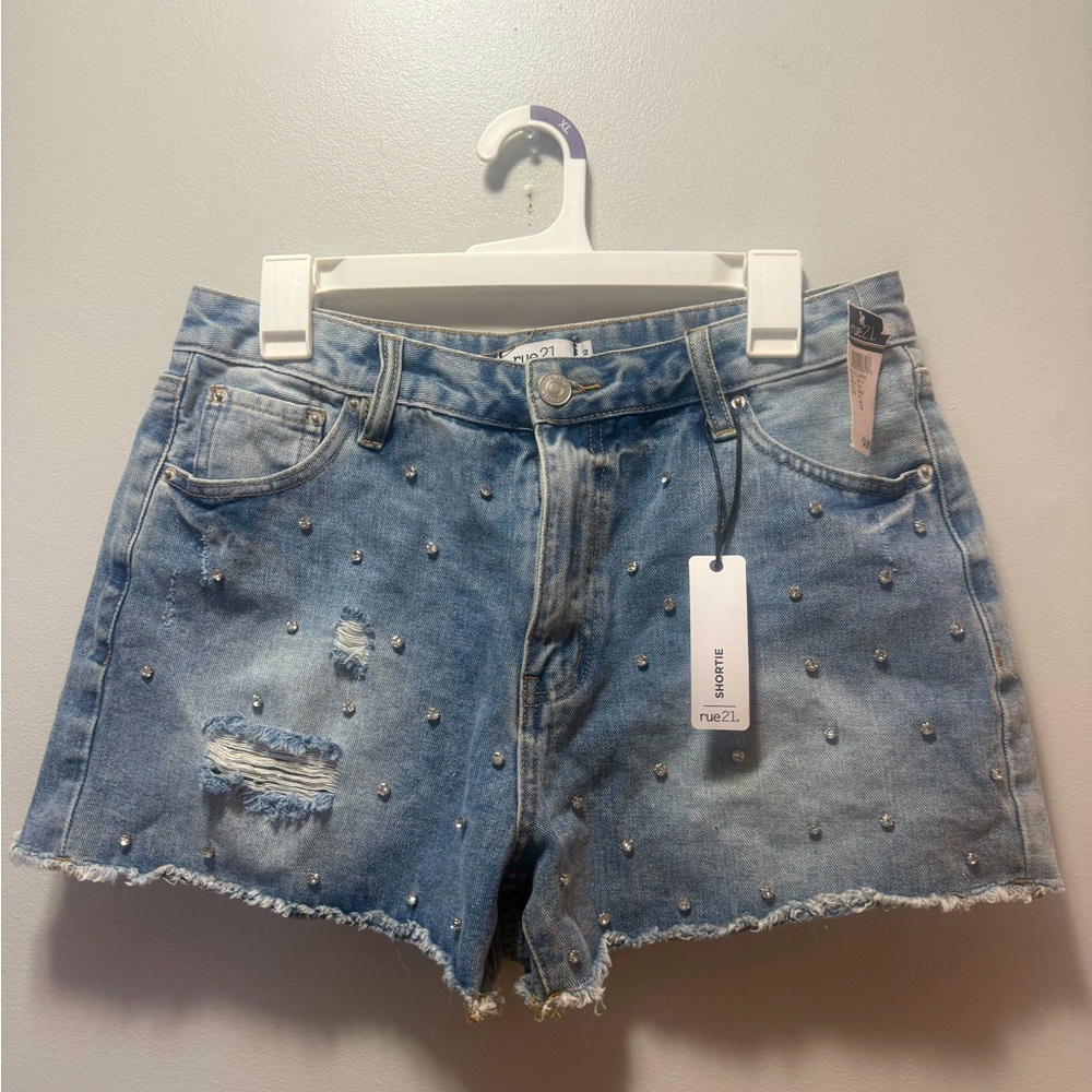 Rue21 Studded Denim Shorts NWT